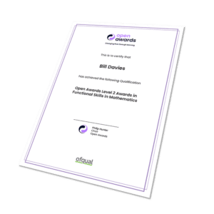 Certificate-Open Awards
