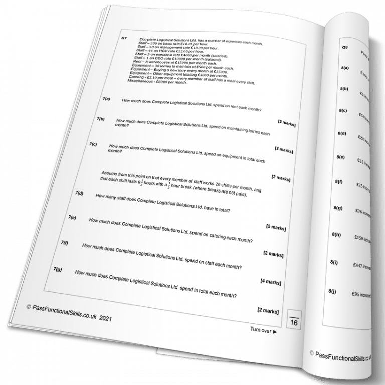 Functional skills maths level 2 worksheets